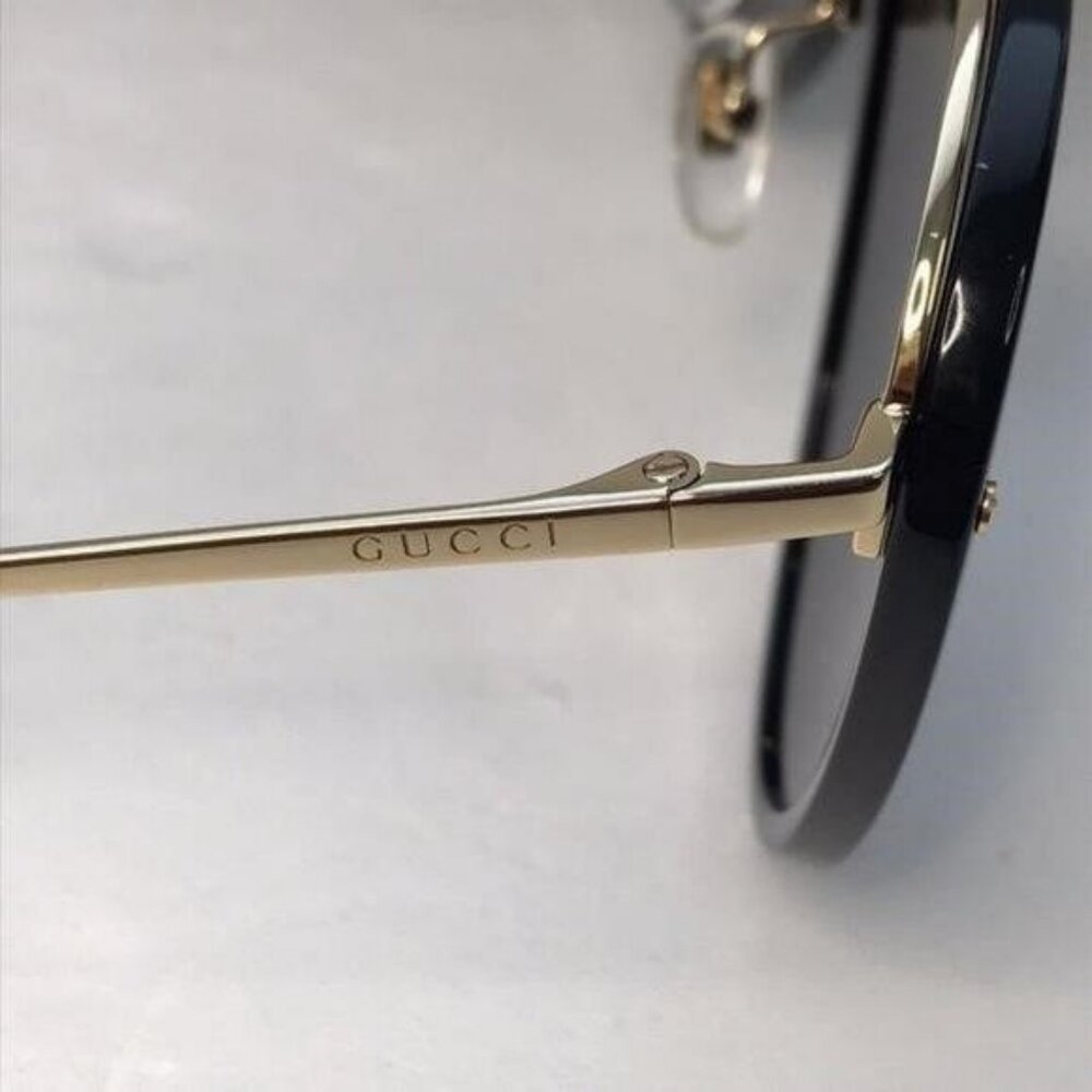 New Original Gucci GG0672S Unisex Aviator Sunglasses, Black/Grey - Picture 7 of 11